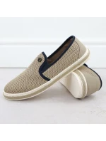 Pánske béžové Bugatti slip-on espadrille 321-ASP61-6900