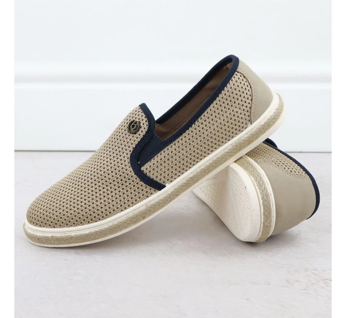 Pánske béžové Bugatti slip-on espadrille 321-ASP61-6900