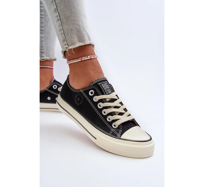 Nízké Dámské Tenisky Big Star model 21654809 Černé - Big Star Shoes Nízké Dámské Tenisky Big Star model 21654809 Černé - Big Star Shoes