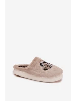 Kožešinové pantofle se srdíčky béžové Amandra