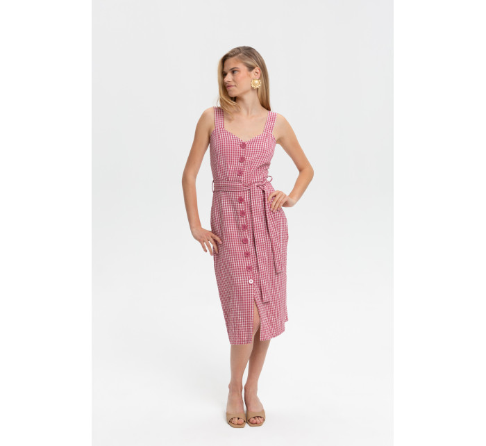 Monnari Šaty Kockované midi šaty Multi Pink