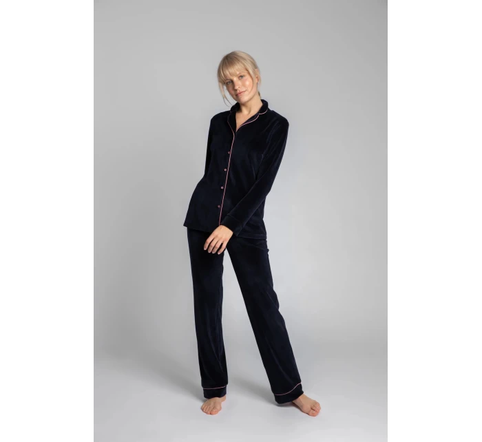 Dámske domáce tričko LA007 Tmavo modré - LaLupa