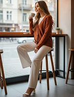 Dámsky sveter my2418 Cinnamon - FashionStreet