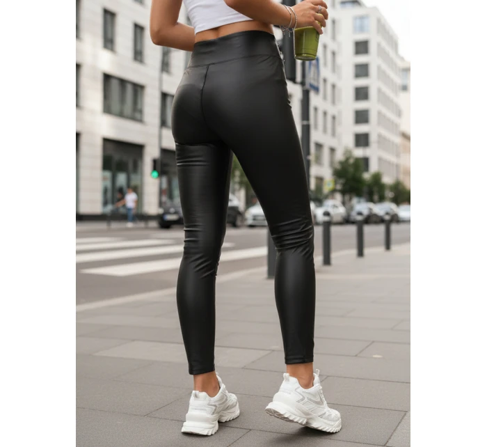 Legginsy damskie z wysokim stanem czarne model 22016693 - FashionStreet
