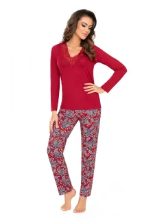 Dámske pyžamo Rita wine - Donna