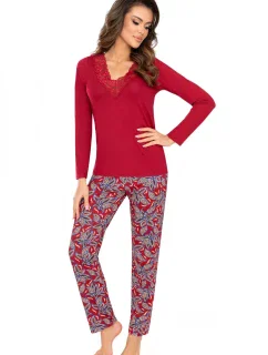 Dámske pyžamo Rita wine - Donna