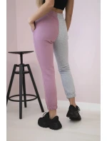 Dámske tepláky s nápisom QUEEN tmavoružové