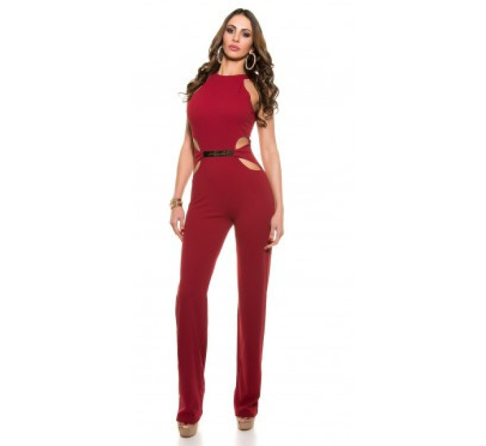 Sexy KouCla Neck jumpsuit with sexy insight