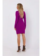 Dámske pletené šaty M773 fialové - Moe Dámske pletené šaty M773 fialové - Moe