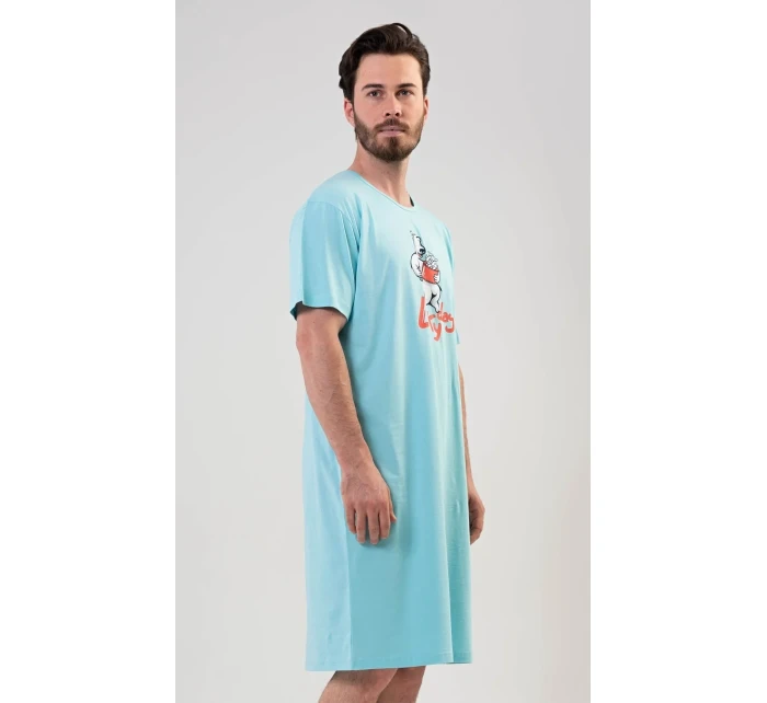 Pánská noční košile s krátkým rukávem Lucky model 17613327 - Vienetta MAN