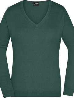 JN Dámský svetr s výstřihem do V 02.0 forest green model 22487855 - Daiber