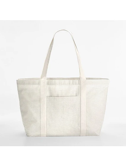 W 255 Nákupní taška pruhovaná z bio bavlny model 22432862 grey stripe - Westford Mill W 255 Nákupní taška pruhovaná z bio bavlny model 22432862 grey stripe - Westford Mill