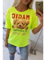 Blúzka s potlačou Magic yellow neon