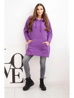 Bunda s rozparky na bokoch fialová Bunda s rozparky na bokoch fialová