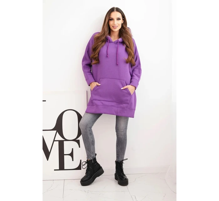 Bunda s rozparky na bokoch fialová Bunda s rozparky na bokoch fialová