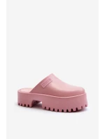 Dámské žabky s masivní podrážkou Big Star model 21649453 Růžové - Big Star Shoes Dámské žabky s masivní podrážkou Big Star model 21649453 Růžové - Big Star Shoes