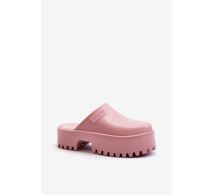 Dámské žabky s masivní podrážkou Big Star model 21649453 Růžové - Big Star Shoes Dámské žabky s masivní podrážkou Big Star model 21649453 Růžové - Big Star Shoes