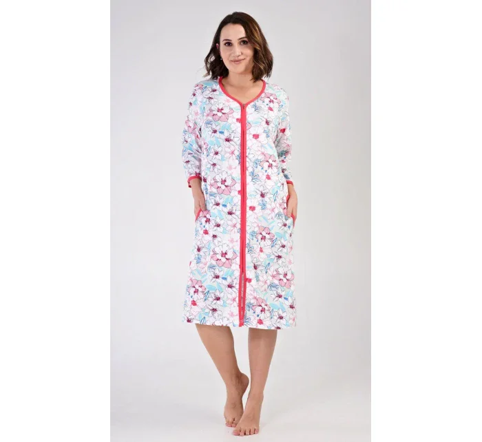 Dámské domácí šaty s tříčtvrtečním rukávem model 18316210 - Vienetta