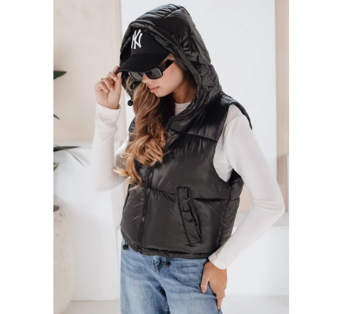 CEDAR dámska prešívaná vesta čierna FashionStreet TY3780