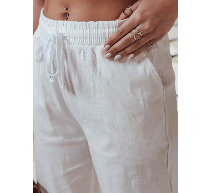 Dámske ležérne nohavice so širokými nohavicami BOHO DAY white FashionStreet UY2652