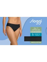 Dámske nohavičky sloggi 24/7 Cotton Lace Tai C3P - čierne - SLOGGI Dámske nohavičky sloggi 24/7 Cotton Lace Tai C3P - čierne - SLOGGI