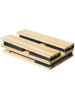 PIKNIKOVÝ BAROVÝ SET DREVENÝ STÔL A 2 LAVICE SKLADACIE