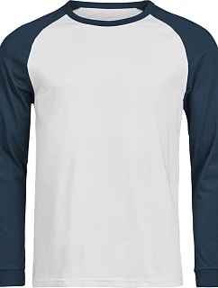 Tee Jays TJ 1170 Baseballové tričko s dlhým rukávom „Unlabeled“ 18.1170 biele/čierne