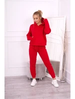 Souprava s podšívkou a zavazováním na červená model 18747973 - K-Fashion Souprava s podšívkou a zavazováním na červená model 18747973 - K-Fashion