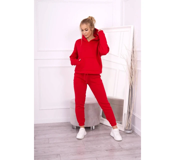 Souprava s podšívkou a zavazováním na červená model 18747973 - K-Fashion Souprava s podšívkou a zavazováním na červená model 18747973 - K-Fashion