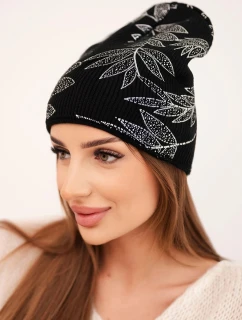 Dámská zimní čepice z vlny s dvojitým lemem oranžová model 21876057 - K-Fashion