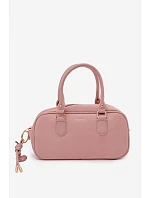 Malá kabelka typu Kufrík z eko semiše Růžová Annelle
