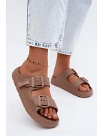 Dámske penové papuče DFSH413004 dark beige - D.Franklin