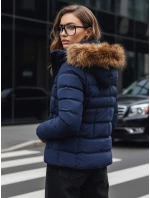 Dámská prošívaná zimní bunda navy blue Dstreet model 21971783 - FashionStreet