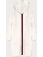 Bílý přehoz přes oblečení s kapucí la alpaka model 15820031 - S'WEST