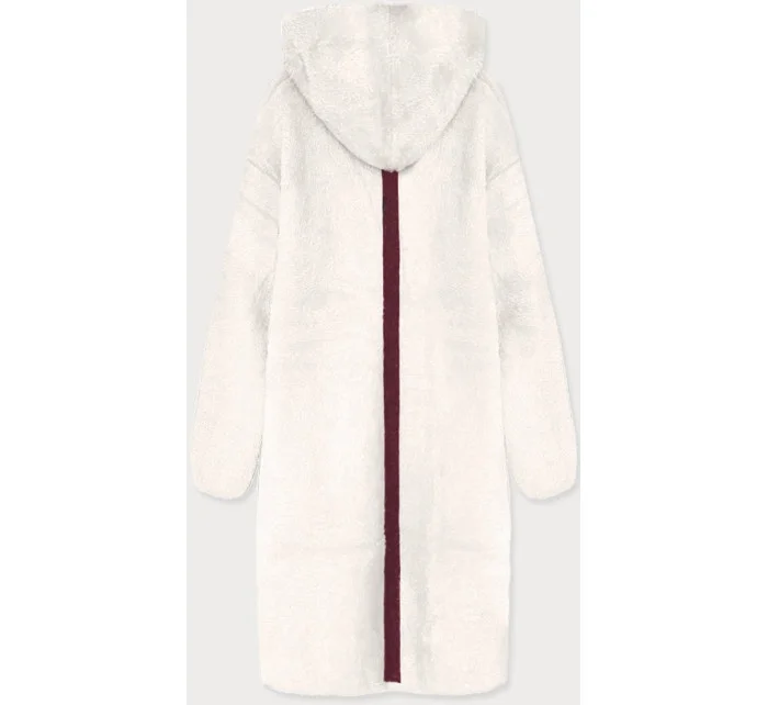 Bílý přehoz přes oblečení s kapucí la alpaka model 15820031 - S'WEST