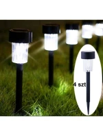 PLASTOVÁ SOLÁRNA LAMPA 4,5x31 cm LED - KIT.4 ks