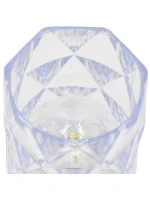 MINI DEKORATÍVNA LAMPA 6 CM TRANSPARENTNÁ TEPLÁ BIELA 1 LED