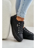 Trampki Damskie Na Platformie Ocieplane Big Star OO274A465 Czarne Trampki Damskie Na Platformie Ocieplane Big Star OO274A465 Czarne