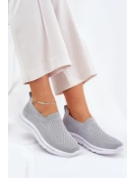 Dámské Textilní Tenisky Šedé model 21689117 - EVENTO Dámské Textilní Tenisky Šedé model 21689117 - EVENTO