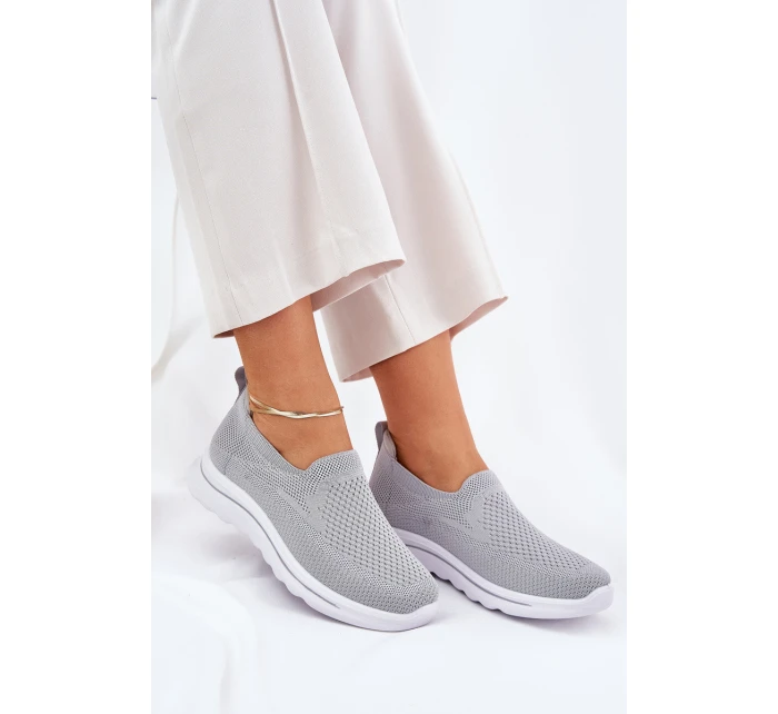 Dámské Textilní Tenisky Šedé model 21689117 - EVENTO Dámské Textilní Tenisky Šedé model 21689117 - EVENTO