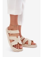 Dámské Gumové Klapky S Páskem Béžové model 21702749 - Boto