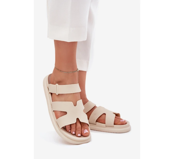 Dámské Gumové Klapky S Páskem Béžové model 21702749 - Boto