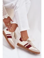 Niskie Sneakersy Damskie Z Wywiniętym Językiem Bordowe Ardira