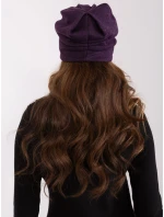 Czapka AT CZ model 19335580 ciemny fioletowy - FPrice Czapka AT CZ model 19335580 ciemny fioletowy - FPrice