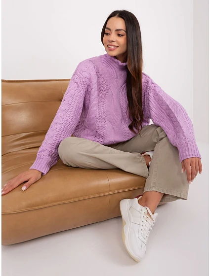 Sweter AT SW model 18909343 jasny fioletowy - FPrice