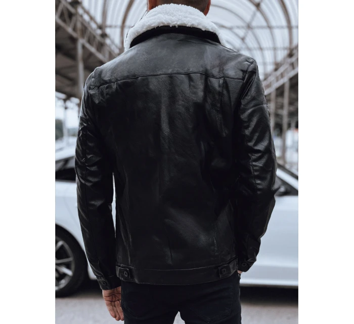 Pánská kožená bunda černá Dstreet model 21978785 - FashionStreet