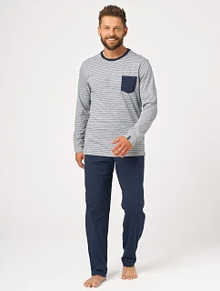 Pyžamo MNS model 22316343 B26 dlouhé rukávy, velikosti M–2XL - Key