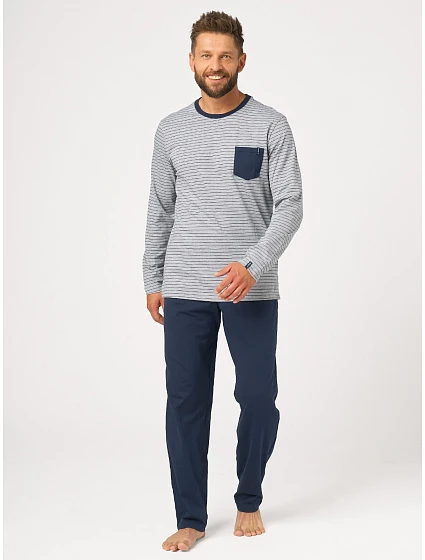 Pyžamo Key MNS 363 B26 s dlhými rukávmi, veľkosti M–2XL