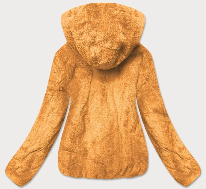 Dámska krátka bunda 2 v 1 v horčicovej farbe (H1029-37) Dámska krátka bunda 2 v 1 v horčicovej farbe (H1029-37)