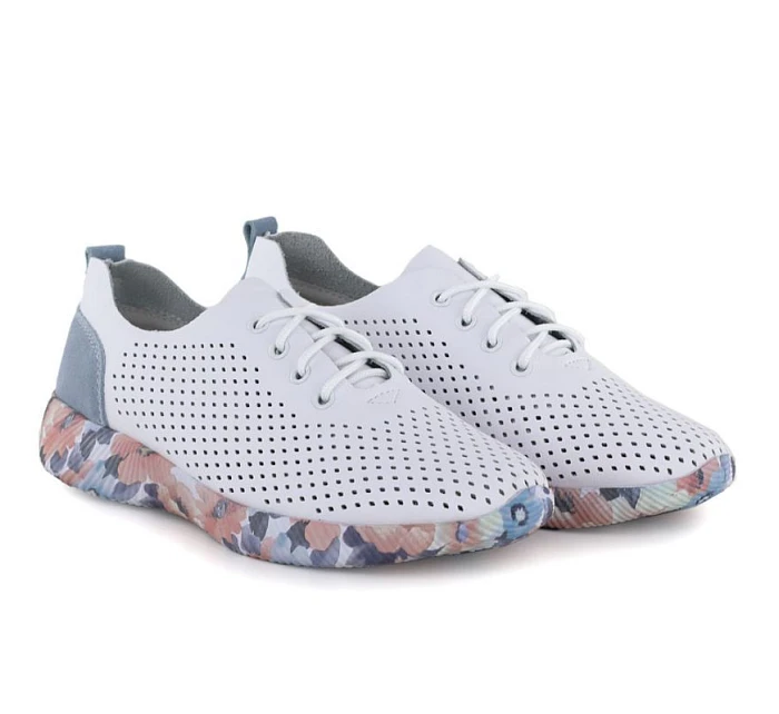 Dámske kožené poltopánky biele Artiker 58C0586